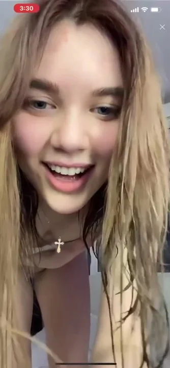 Cute Girl Pours Water On The Underwear 