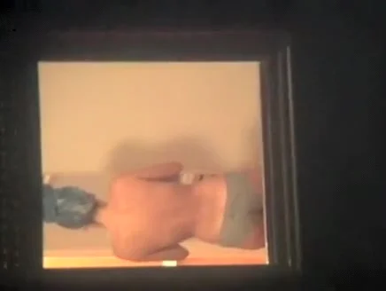Nude girl spied from the window