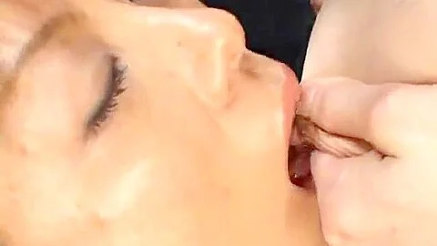 Jpn kissing and milking lesbians