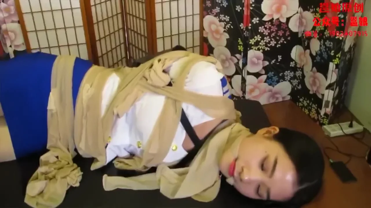 Chinese Bondage - Air Hostess Gagged