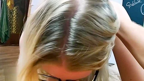 Nerdy Russian teen 18+ Swallows a Stranger