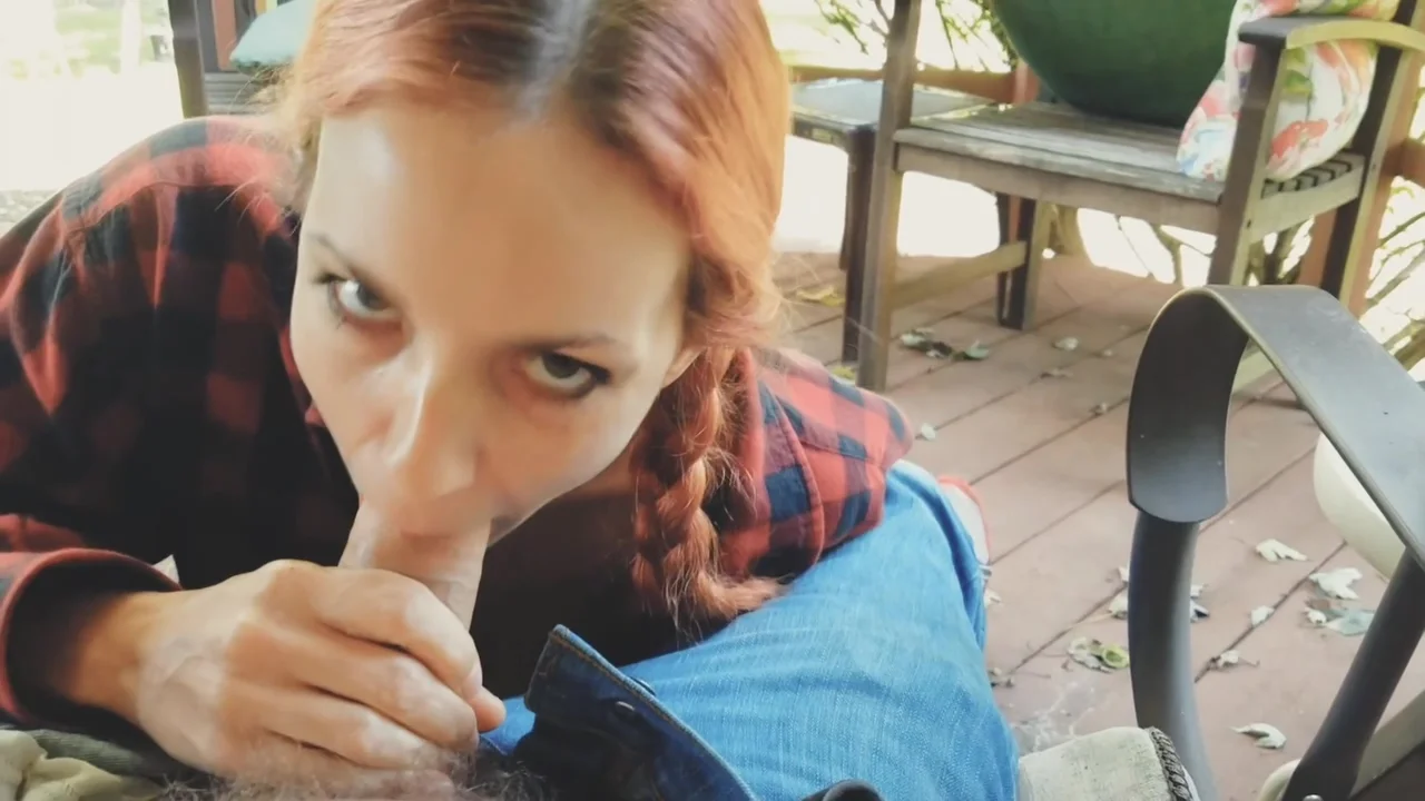 Outdoor Sloppy BJ w/ cockride