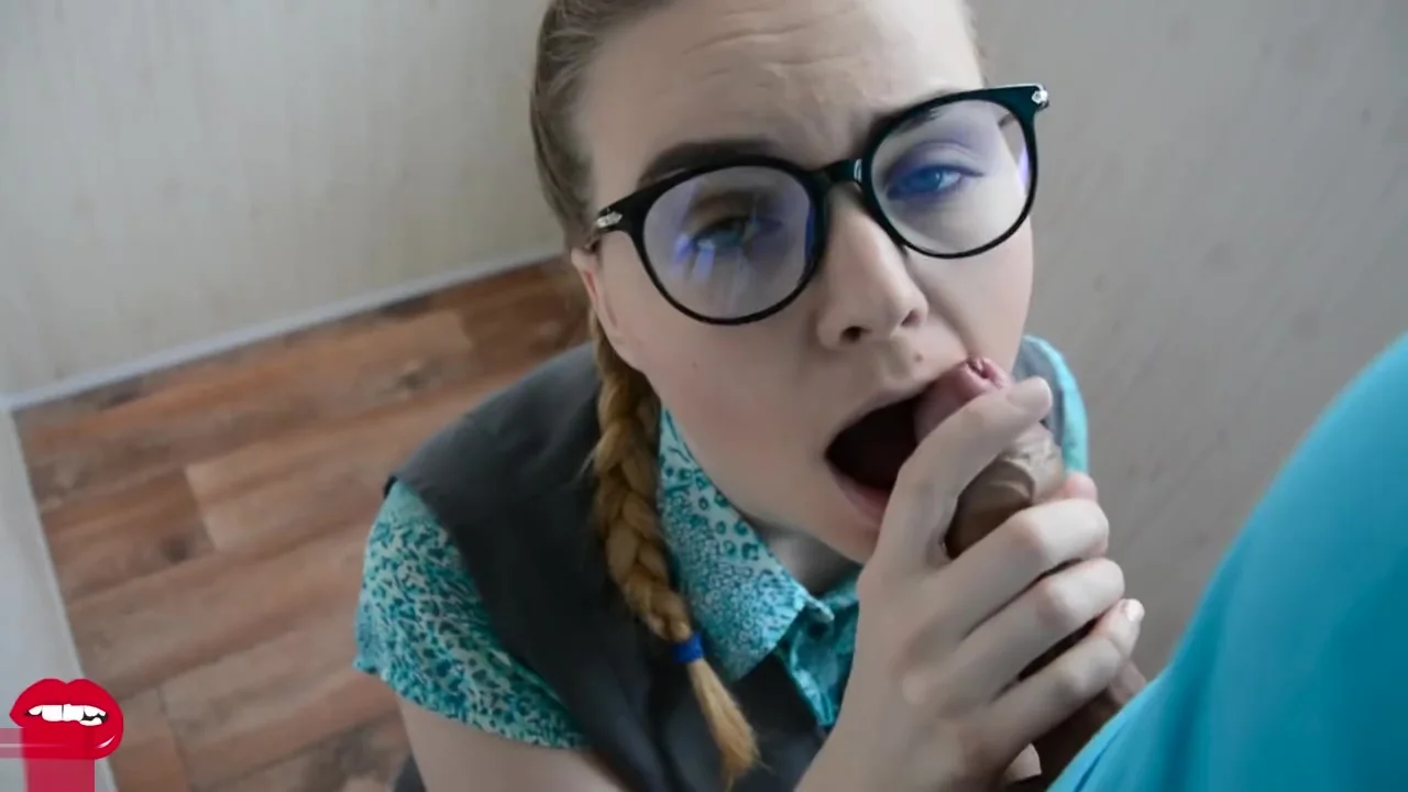 Lustful biology teacher sucks dick to student 18+.POV.
