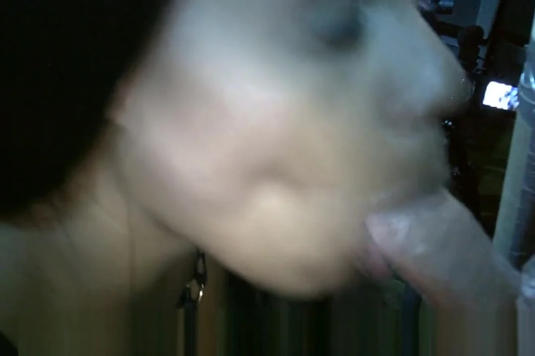 Bella sucks me hard;Gloryhole Trainer hot ebony honey sucks white dick :)