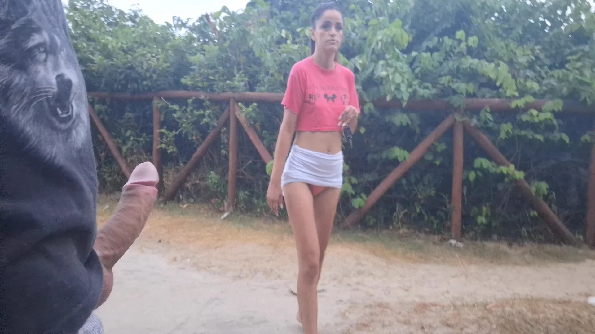 Risky Handjob For A Woman Who Passed In Public!