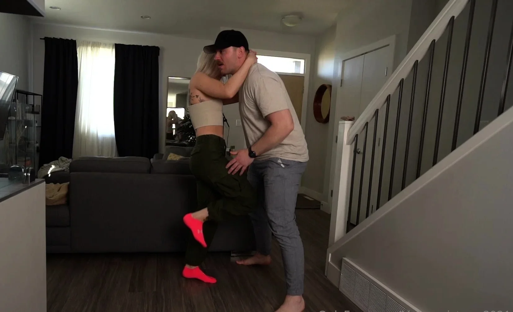 Naughty blonde enjoys some BDSM spanking