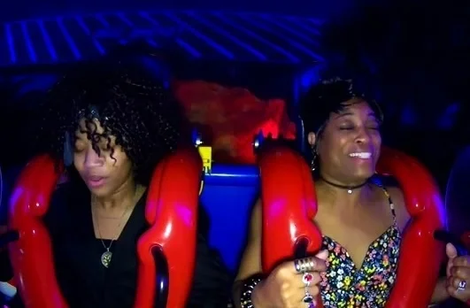 Big beautiful black woman and her skinny ebony friend