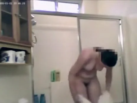 Chubby teen 18+ girl taking a shower