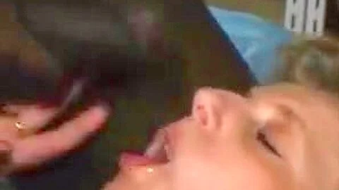 French Mature fucks with two black boys