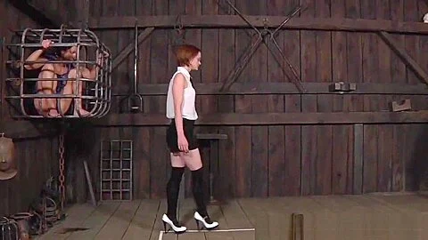 BDSM sub Hazel Hypnotic walks with pussy hook