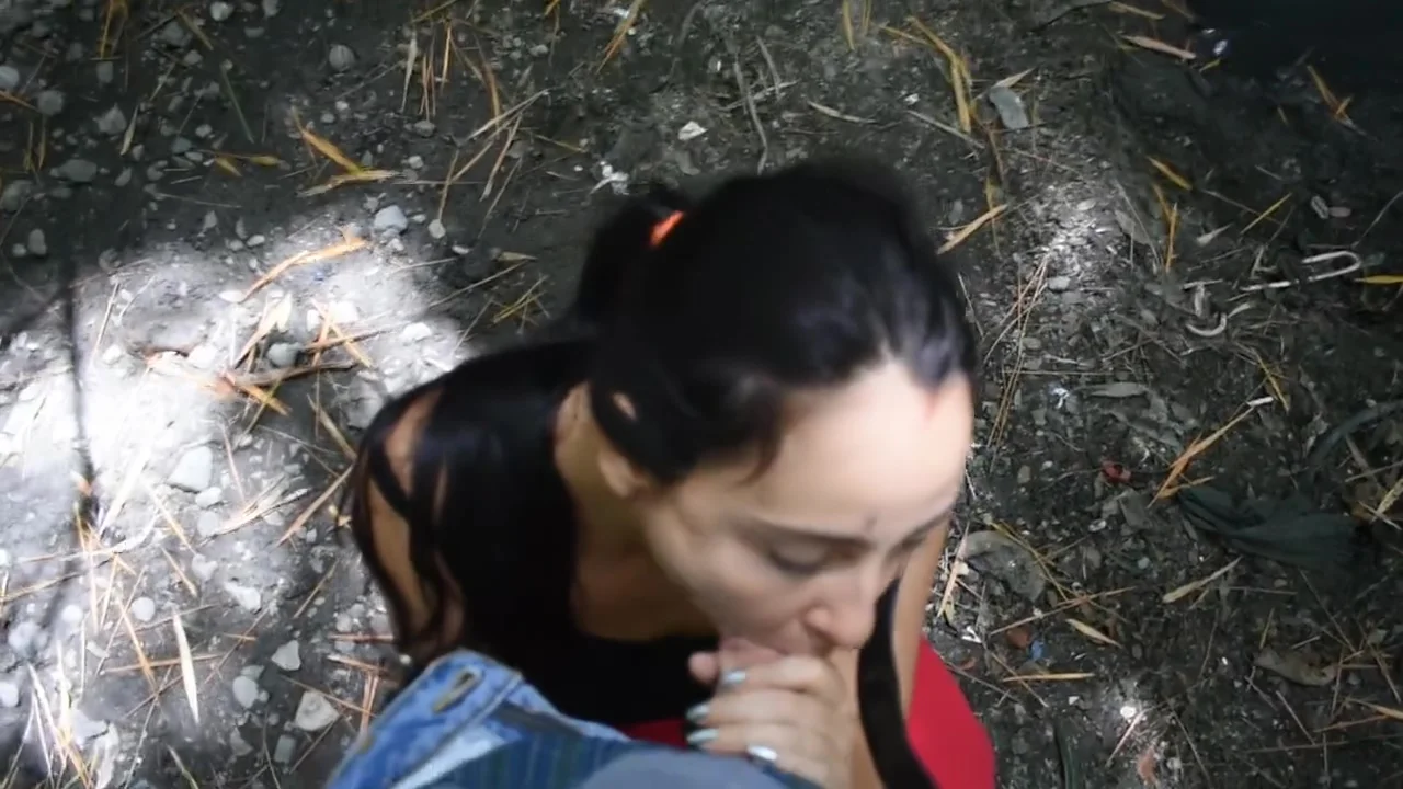 latina sucking penis in the forest... 1