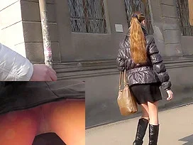 Real upskirt pantyhose clip filmed in the public bus