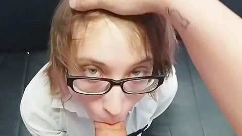 Desperate teen 18+ Sucks Cock During Interview