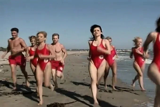 Two gorgeous young girls mount this lucky lifeguard's hard love rod
