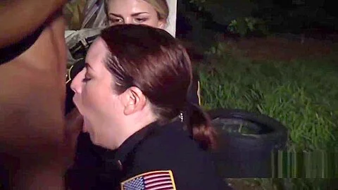 Milf cops make suspect drill their coochies after trying to steal