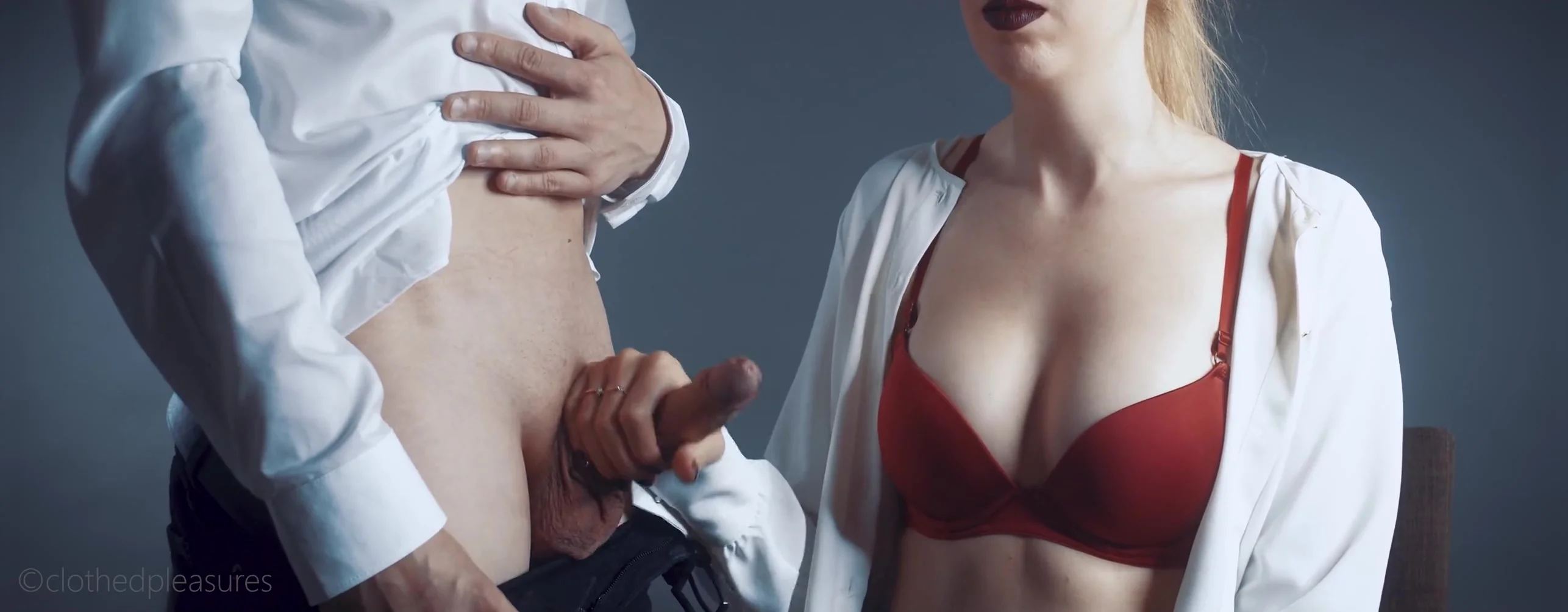 Busty Secretary Swallows Thick Cum From Her Boss - Clothedpleasures