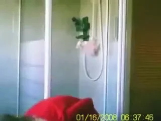 Hot Blonde Showers in Front of