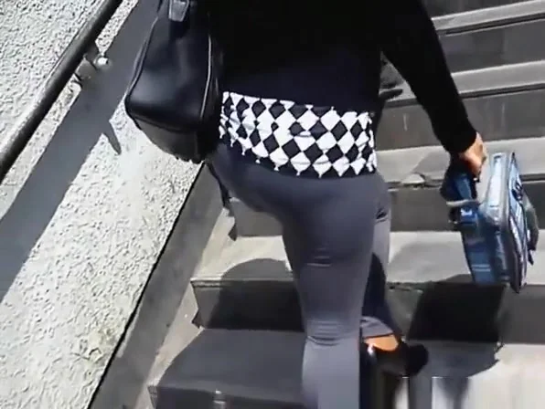 Chubby woman wearing tight clothes