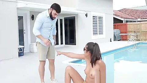 Cute teen 18+ Fucks Her Step When Step dad is Away - Vienna Black