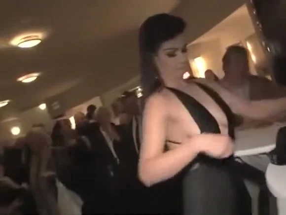 Great cleavage at a party