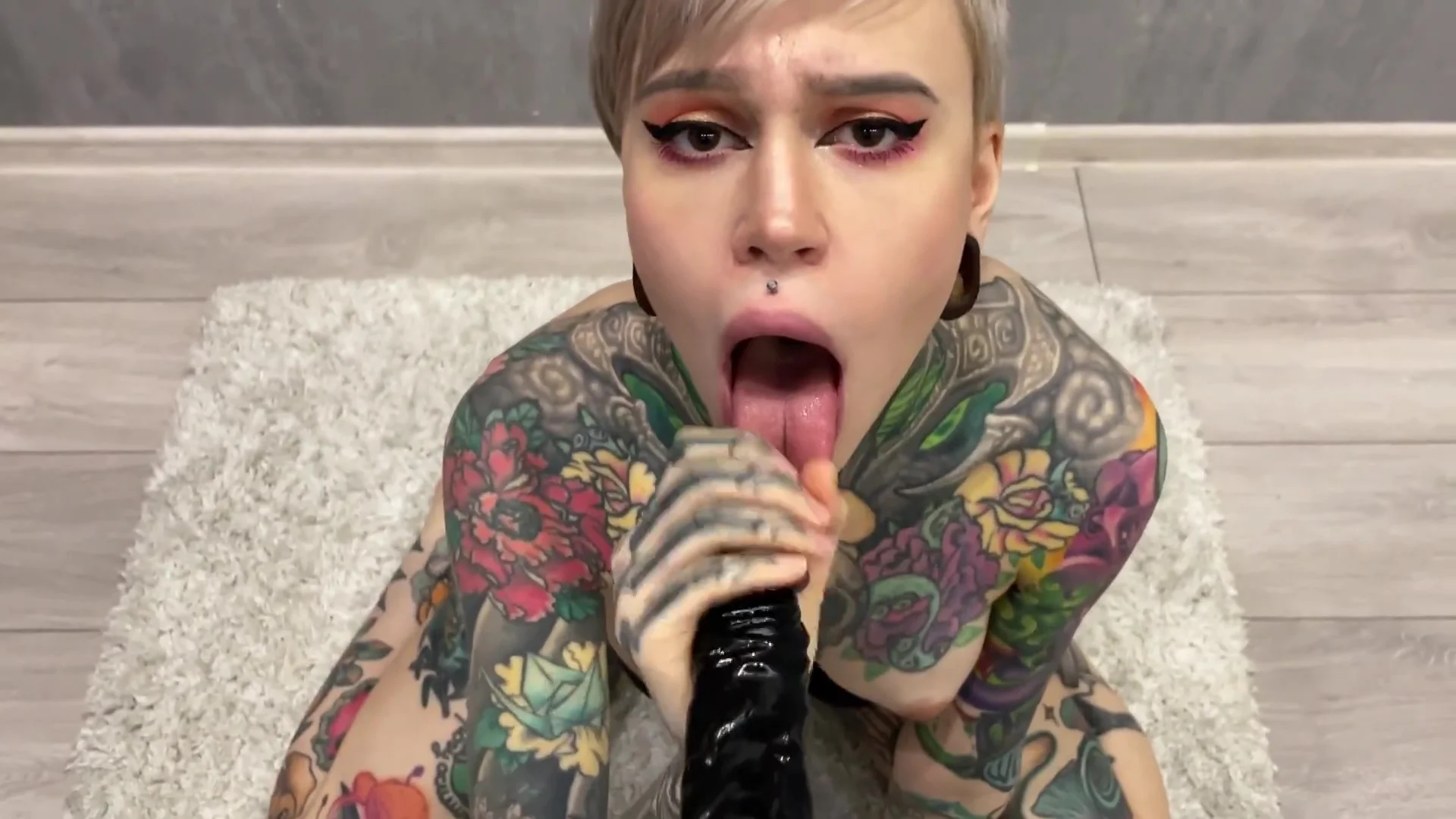 Split Tongue For Your Big Black Cock