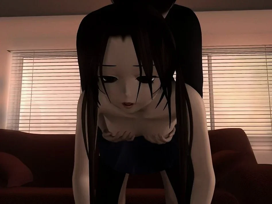Animated school girl takes a ride on her boyfriend's 3D dick