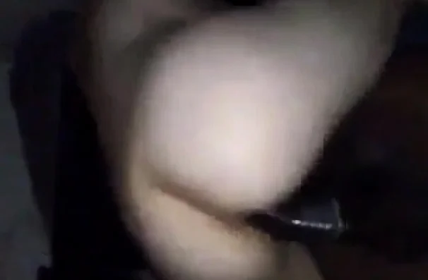 girl with her husband rides a black cock