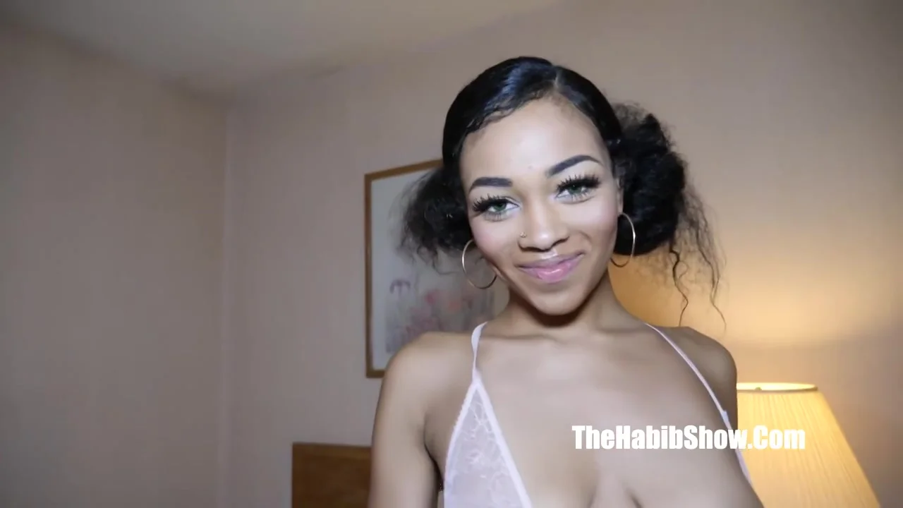 Gorgeous, black chick always wanted to make a porn video and earn some easy cash