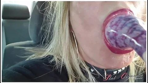 Having A Little Fun In My Car After A Shopping Tour - Throat Bulge