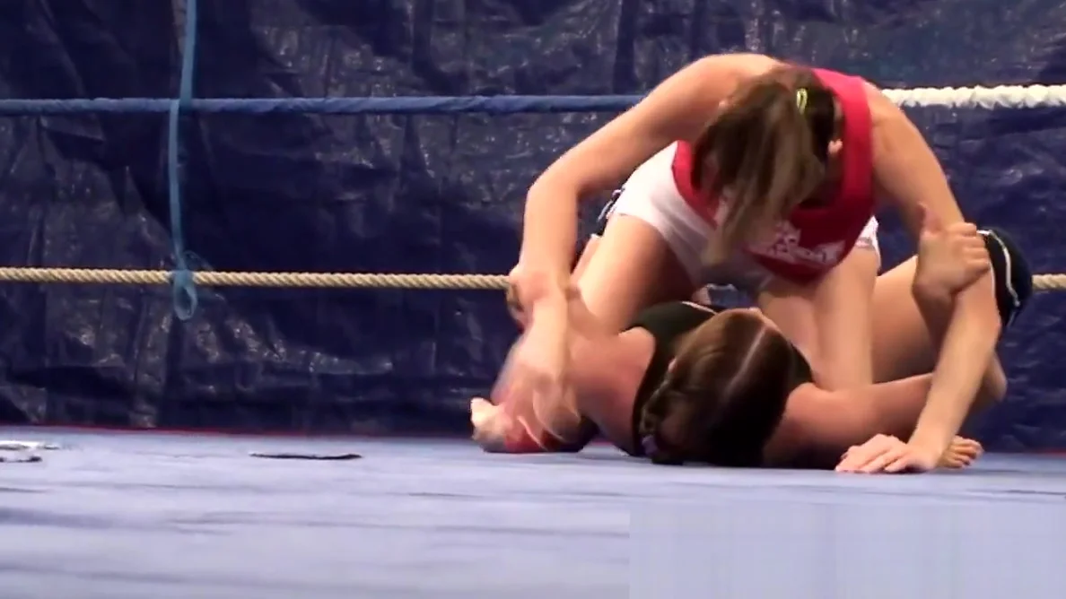 Busty lesbian babes catfighting on the floor