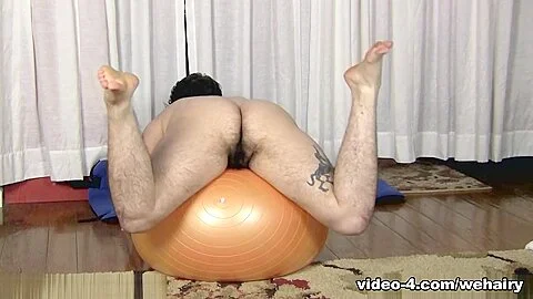 Harley enjoys doing naked yoga on this afternoon