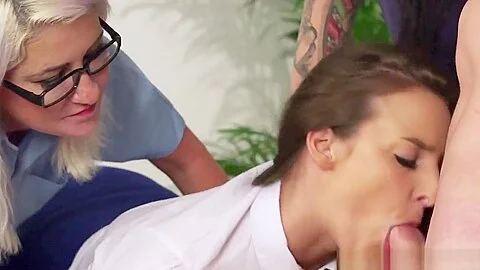 Office Cfnm Babes Dicksucking Passionately