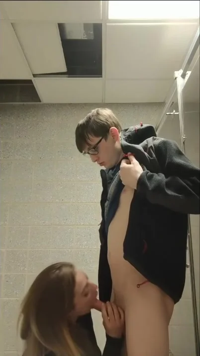 She Sucks Off a Stranger In Public Bathroom in Order to Get Answers