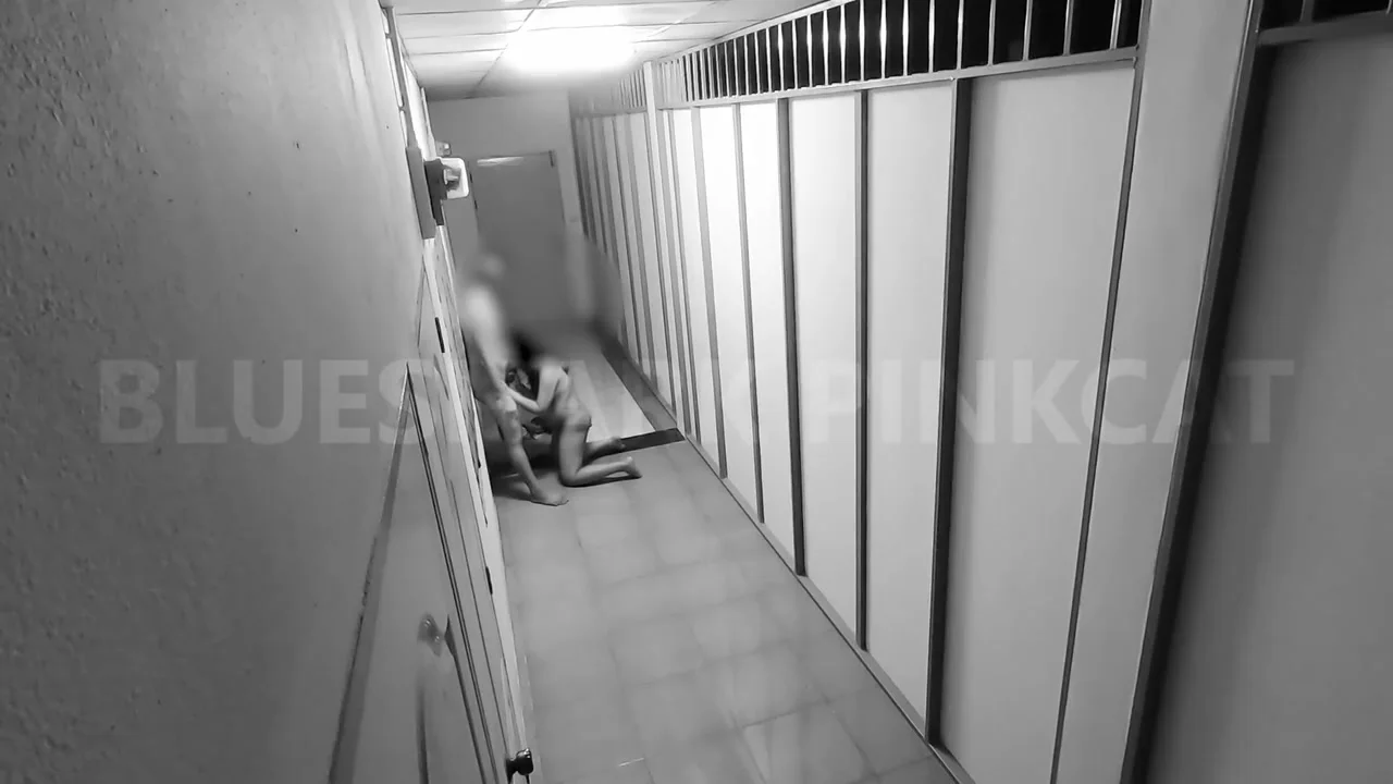 Couple Enjoying Sex On Corridor In Front Of The Room