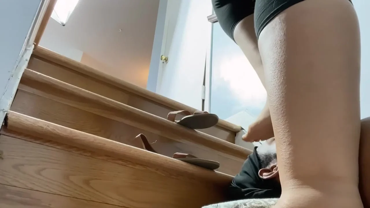 Preview-thick Wife Tramples Slave Husband Using Him As A Step Stool And Foot Rest While Decorating