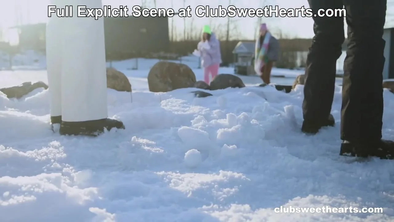 Playful 18yo Lesbians Playing with Snow at ClubSweethearts