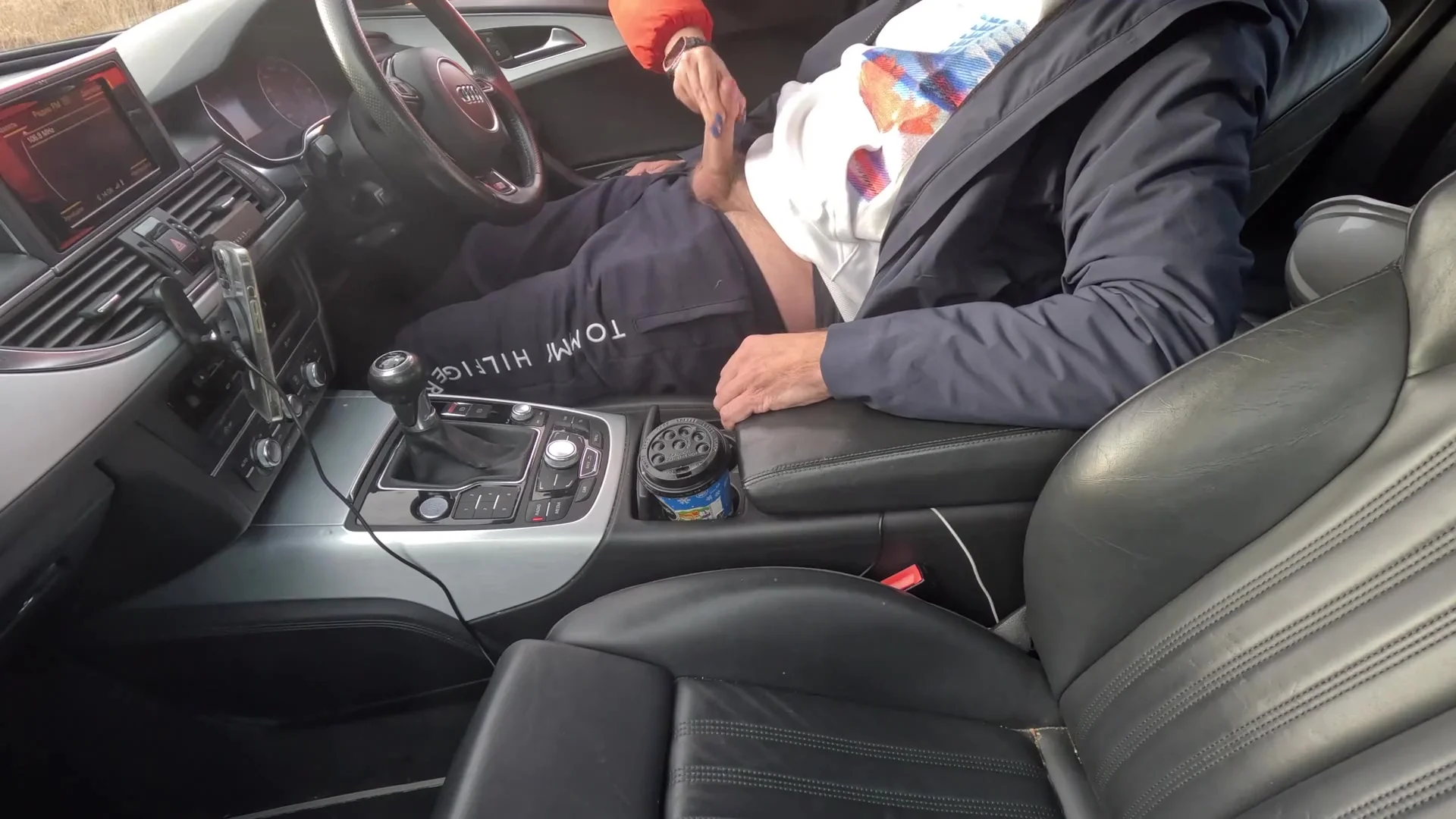 Stranger Girl Jerks Off Guy In Car And He