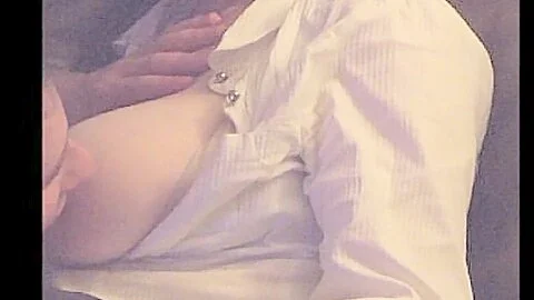 Sucking a drunk MILF`s big lactating tits