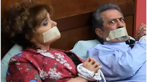 Cute Blonde Tape Gagged