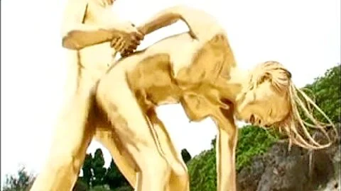 Japanese gold bodypaint sex