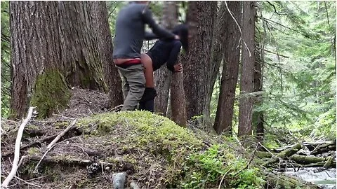 Cheating Ebony Girlfriend Fucking In The Woods By Mt Rainier. Nature