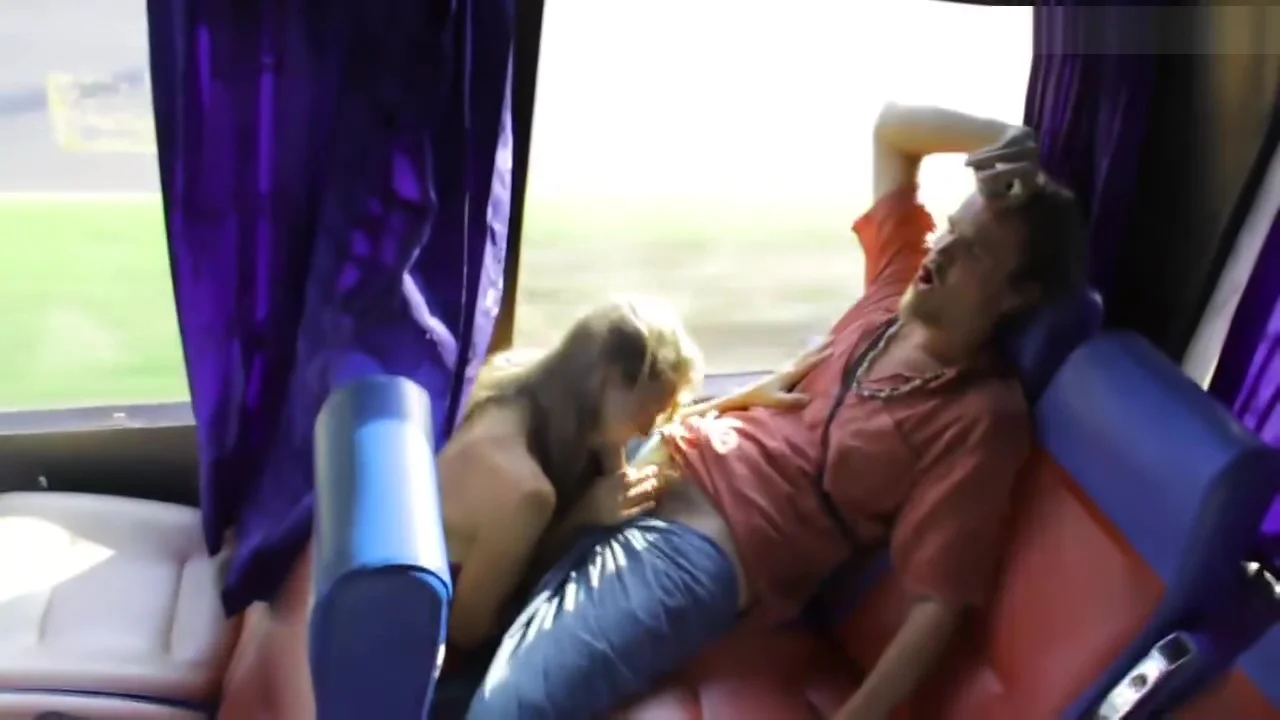 Public blowjob on a bus