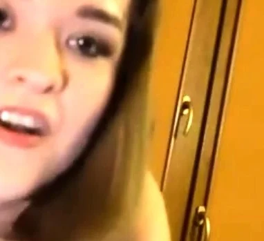 Cute girl farts in her thong and naked