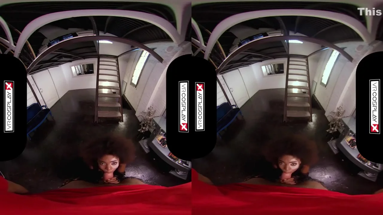Virtual Reality - Ebony Babe Domino Testing Your Superpowers In Deadpool Xxx