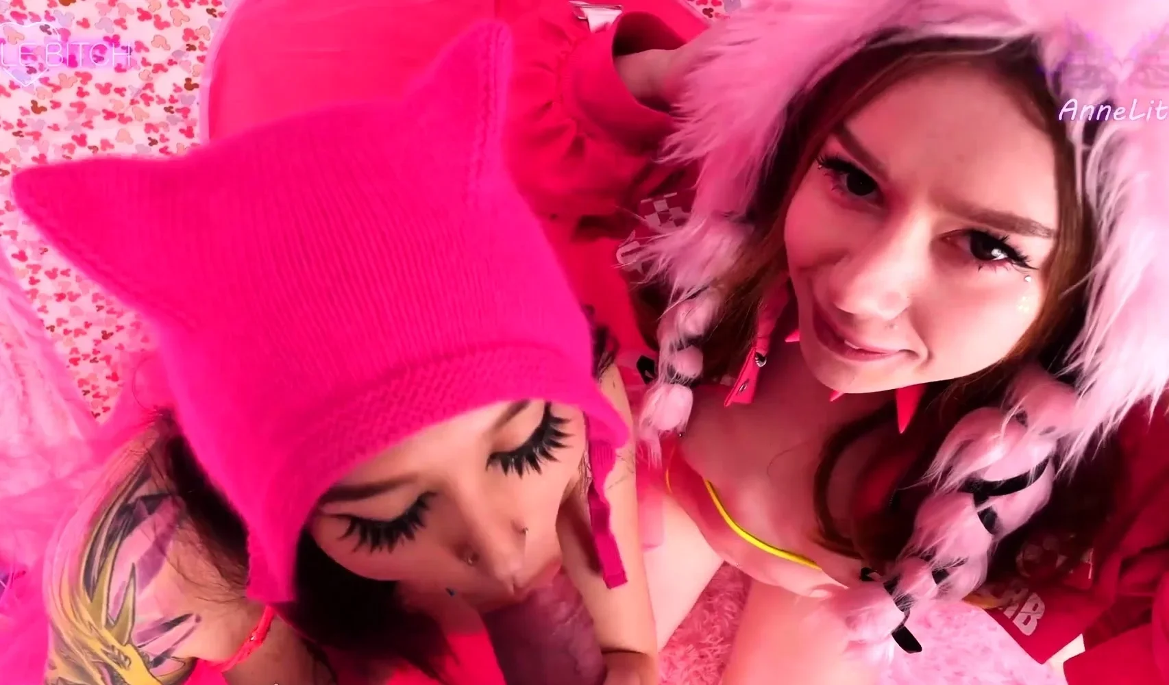 Purple Bitch And Annelitt Double Anal
