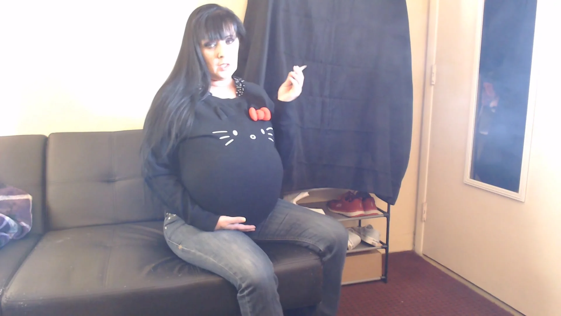 Sneaky Pregnant Smoker