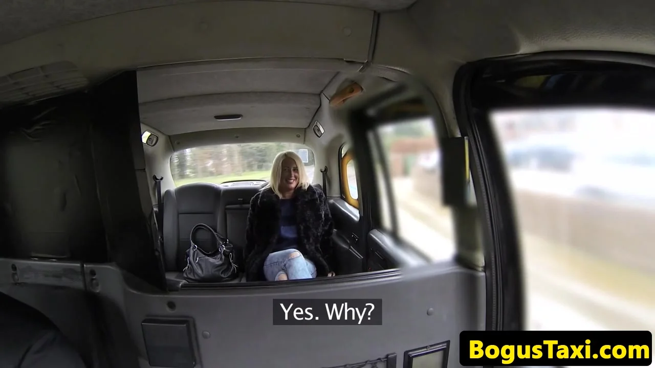 British model fucked to climax in a fake taxi