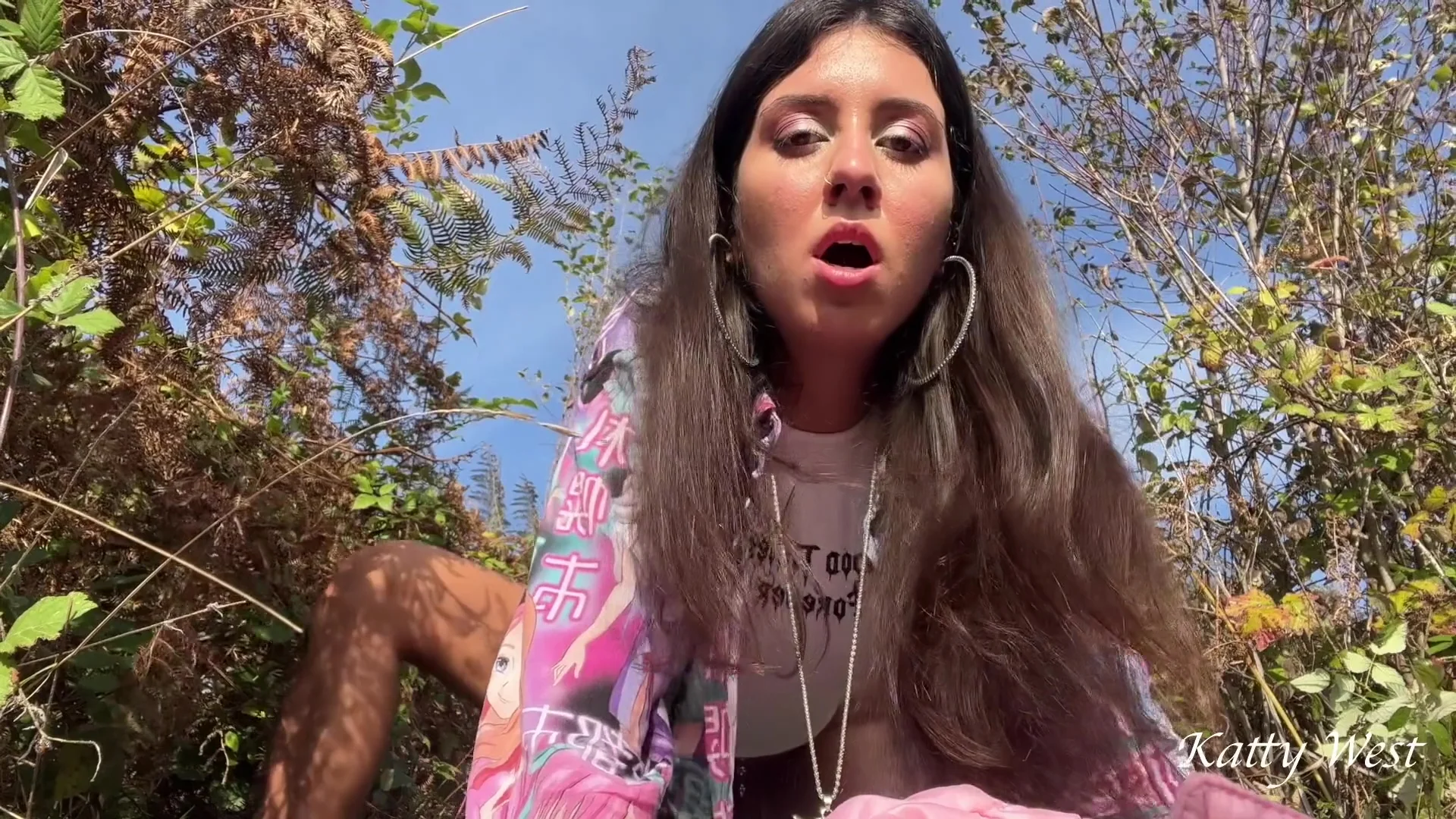 Caught A Pissing Girl In The Bushes And Took Her To The Mountains To Fuck - Public Sex