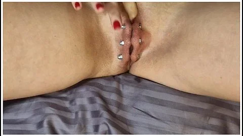 Big Pierced Labia Closed With Bolts