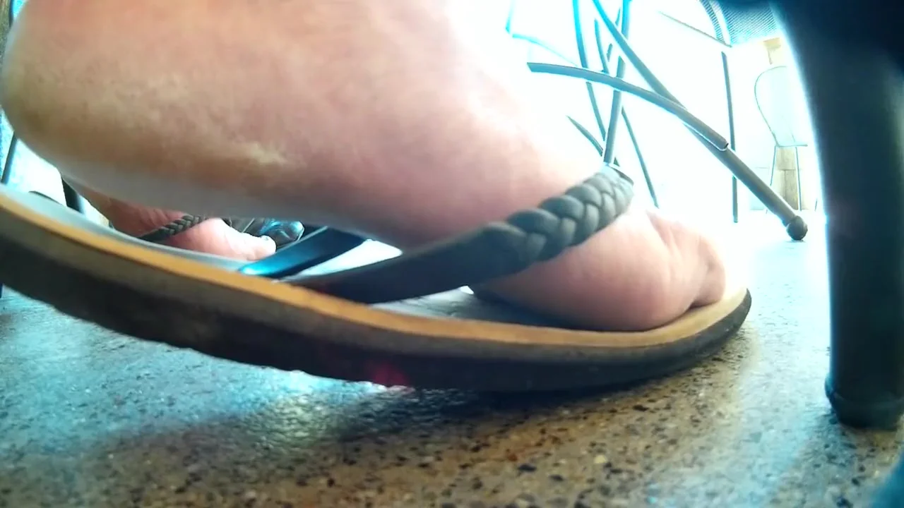 candid mature feet at bar